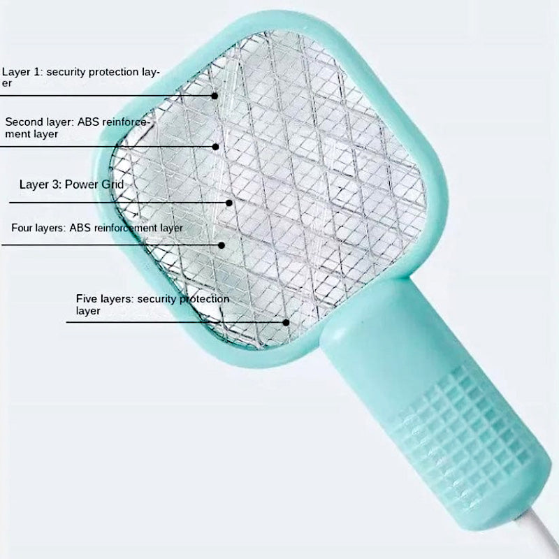 2-in-1 USB Rechargeable Mosquito Killer Lamp – Portable Electric Fly Swatter & UV Light Insect Trap for Home, Bedroom & Office