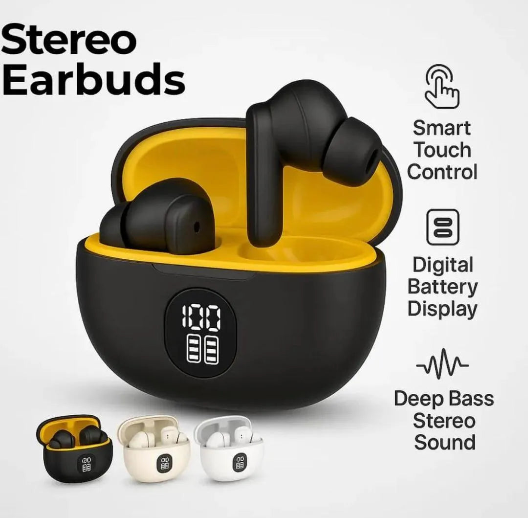 Premium TWS Wireless Stereo Earbuds with LED Digital Display - High-Fidelity Sound, ENC Noise Reduction, and Long Battery Life