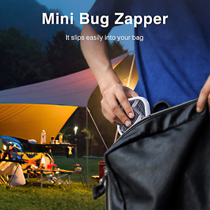 2-in-1 USB Rechargeable Mosquito Killer Lamp – Portable Electric Fly Swatter & UV Light Insect Trap for Home, Bedroom & Office