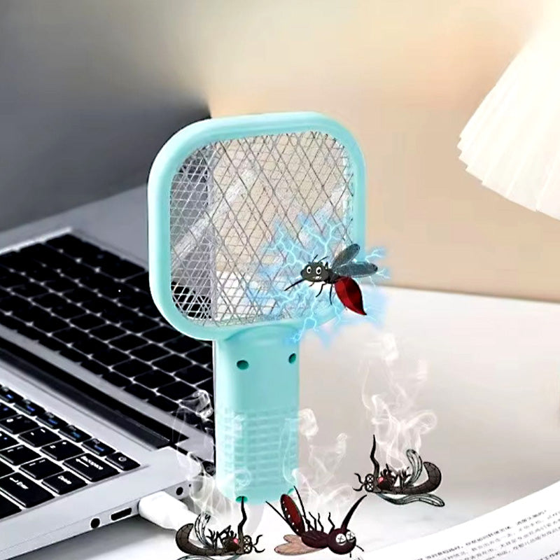 2-in-1 USB Rechargeable Mosquito Killer Lamp – Portable Electric Fly Swatter & UV Light Insect Trap for Home, Bedroom & Office